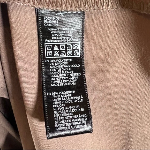 Mocha sheath dress with animal print chiffon scarf belt size large - Picture 6 of 6